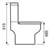 Options 600 CC Pan white Comfort Height 485mm Kartell Technical Drawing